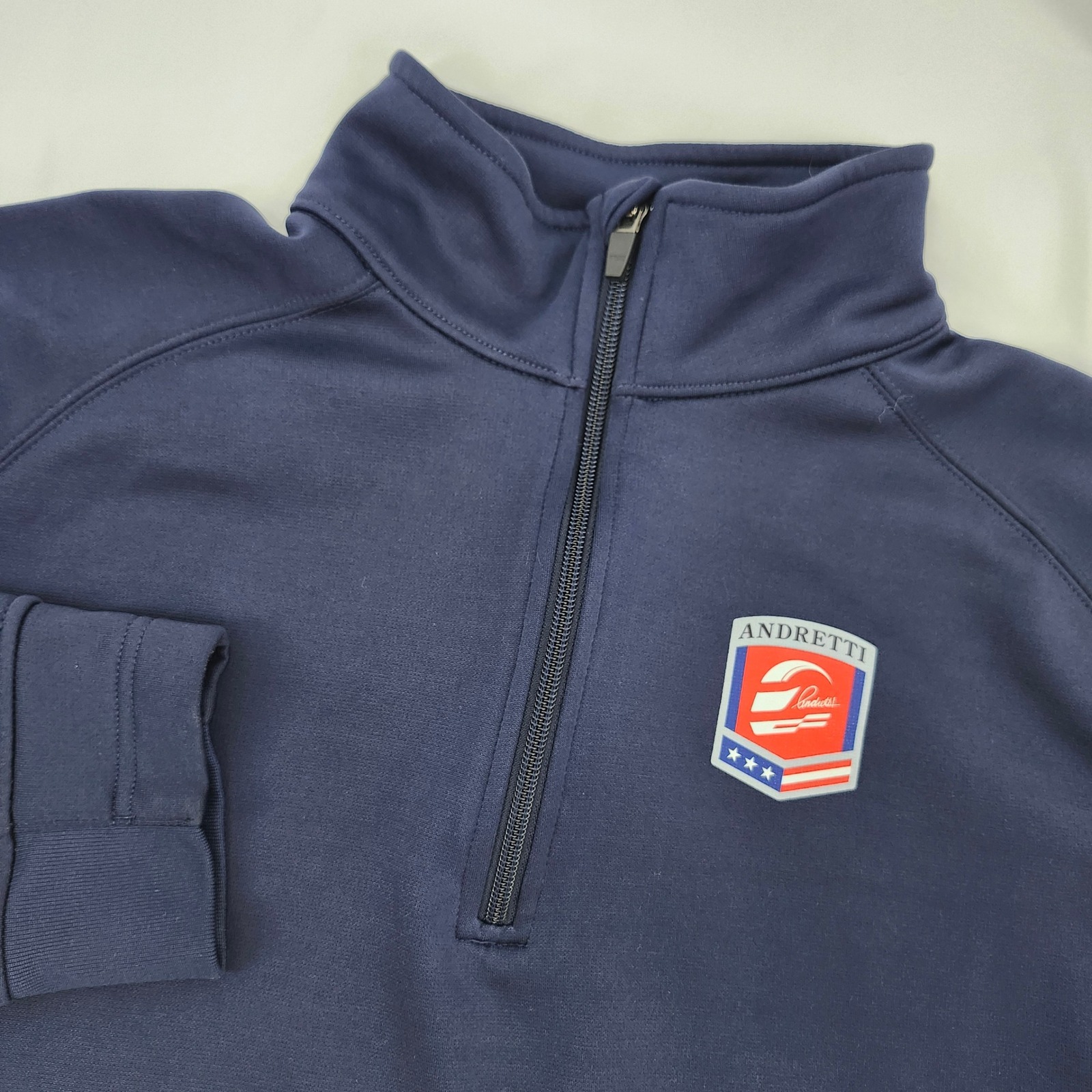 SportTek Navy Andretti Racing Team 14 Zip Pullover Size L Indy Motorsports